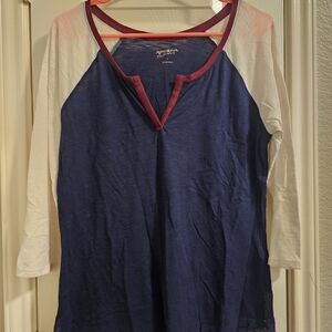 Arizona Jean Company Navy and Gold Shirt